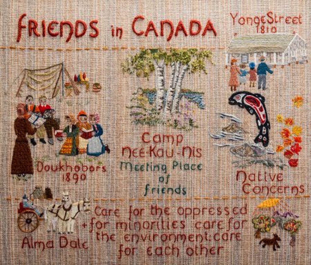 Peace  Friends in Canada, part of a larger tapestry of Friends.